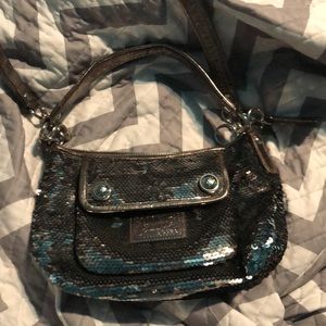 Sequin coach purse